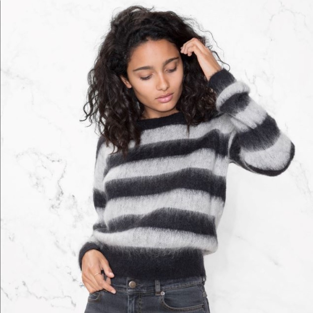 & Other Stories striped mohair sweater